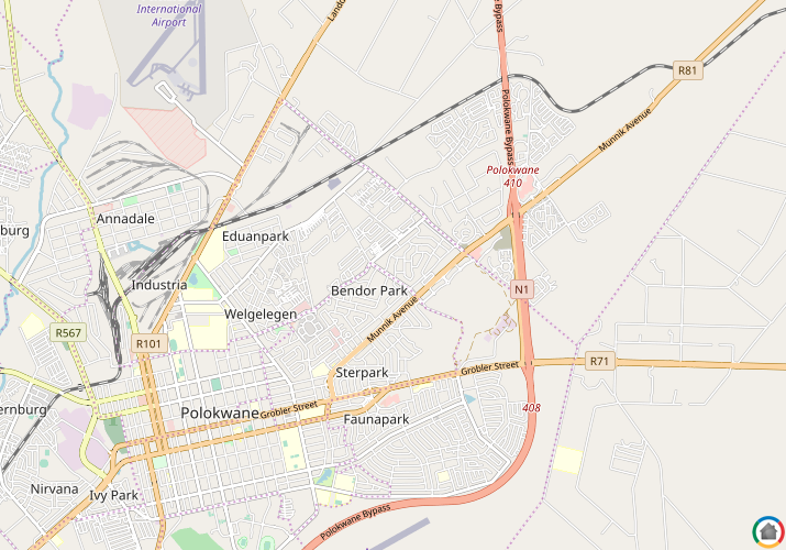 Map location of Bendor Park